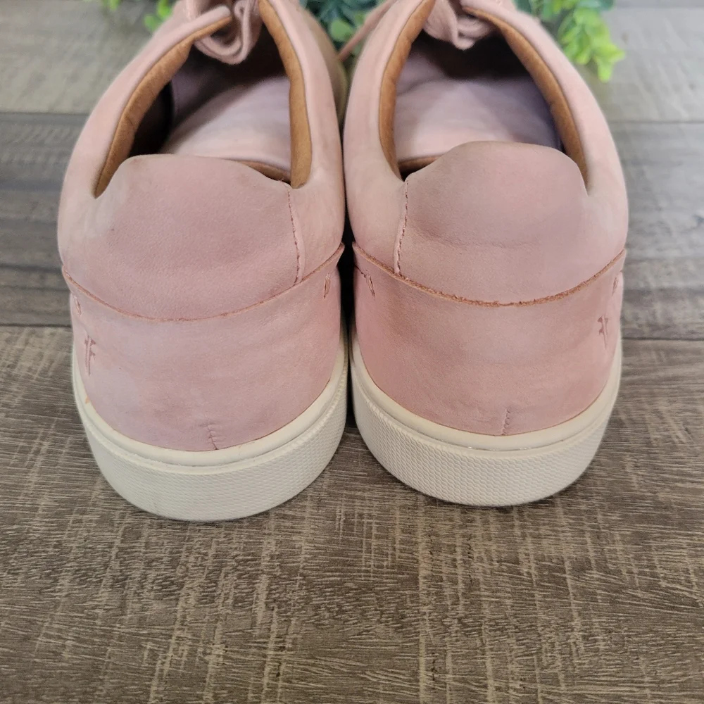 Frye Ivy Low Lace Blush Leather Sneakers Womens Size 9.5 - Picture 7 of 9